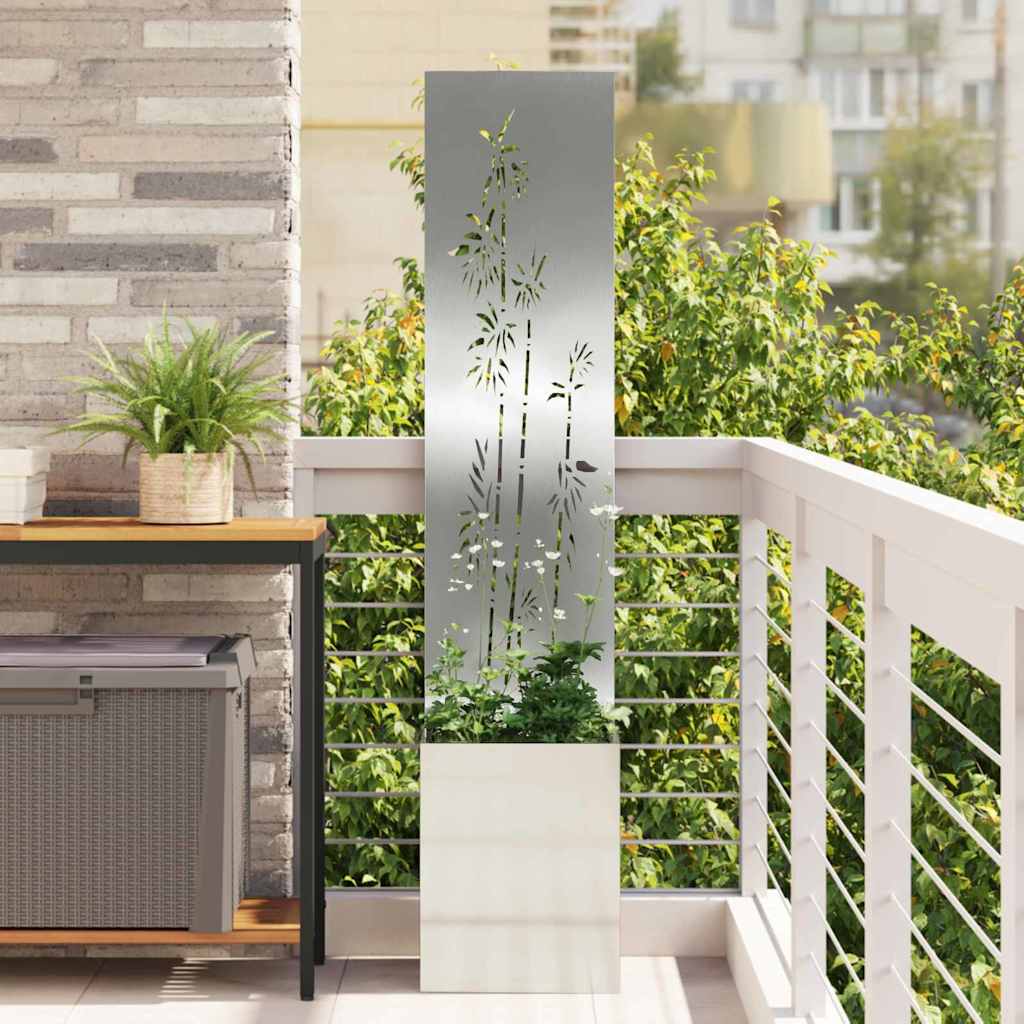 Vidaxl tuin privacy screen bloemen zilver 32 x 32 x 150 cm
