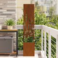Vidaxl tuin privacy screen roestig 32 x 32 x 150 cm cortenstaal