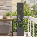 Vidaxl tuin privacy screen zwart 32 x 32 x 150 cm koudgewalst staal