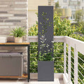 Vidaxl tuin privacy screen bloemen antraciet 32 x 32 x 150 cm