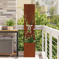 Vidaxl tuin privacy screen dierenprint roestig 32 x 140 cm cortenstaal