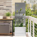 Vidaxl tuin privacy screen fretwerk zilver 50 x 140 cm roestvrij staal