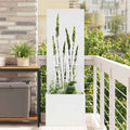 Vidaxl tuin privacy screen fretwerk wit 50 x 140 cm koudgewalst staal