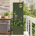 Vidaxl tuin privacy screen olijfgroen 50 x 140 cm koudgewalst staal