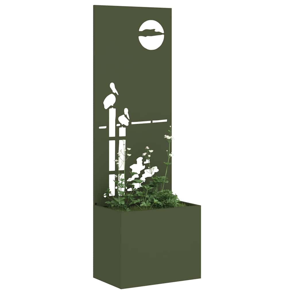 Vidaxl tuin privacy screen fretwerk olijfgroen 50 x 32 x 150 cm