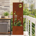 Vidaxl tuin privacy screen roestig 50 x 32 x 150 cm cortenstaal