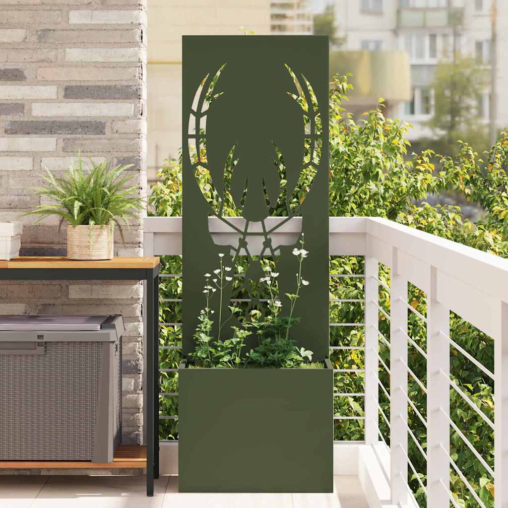 Vidaxl tuin privacy screen dierenprint olijfgroen 50 x 32 x 150 cm