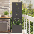 Vidaxl tuin privacy screen zwart 50 x 32 x 150 cm koudgewalst staal