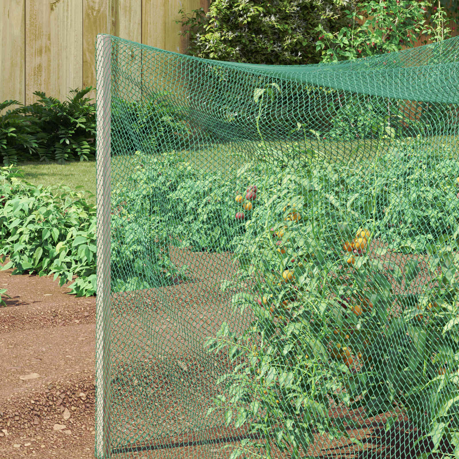 Vidaxl vogel beschermnet groen 2 x 5 m polyetheen