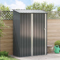 Vidaxl tuinhuisjes antraciet 140,5 x 74 x 200 cm metaal