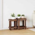 Vidaxl plantenstandaard 2 st bruin 70 x 11 x 27 cm mahoniehout