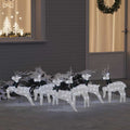 Vidaxl kerst rendier 6 st koel wit