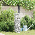 Vidaxl gabion kraan 4 st zilver 25 x 25 x 100 cm gegalvaniseerd staal