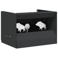 Vidaxl kogel trap box zwart 29 x 22 x 20 cm staal