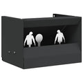 Vidaxl kogel trap box zwart 29 x 22 x 20 cm staal
