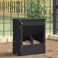 Vidaxl konijnenvoer zwart 20 x 12,5 x 25 cm 3 kg koudgewalst staal