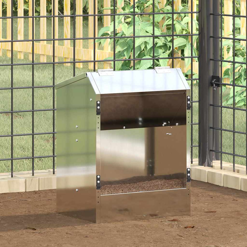 Vidaxl konijnenvoer zilver 33,5 x 25,5 x 45,5 cm 3 kg