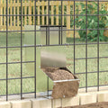 Vidaxl konijnenvoer zilver 12,5 x 26 x 28,5 cm gegalvaniseerd staal