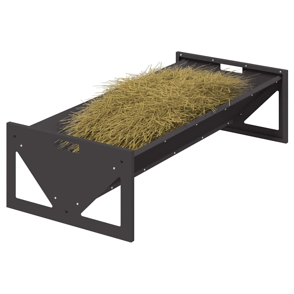 Vidaxl voederbak voor vee zwart 108 x 50 x 28 cm 10 kg