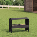Vidaxl voederbak voor vee zwart 79 x 35 x 62 cm koudgewalst staal