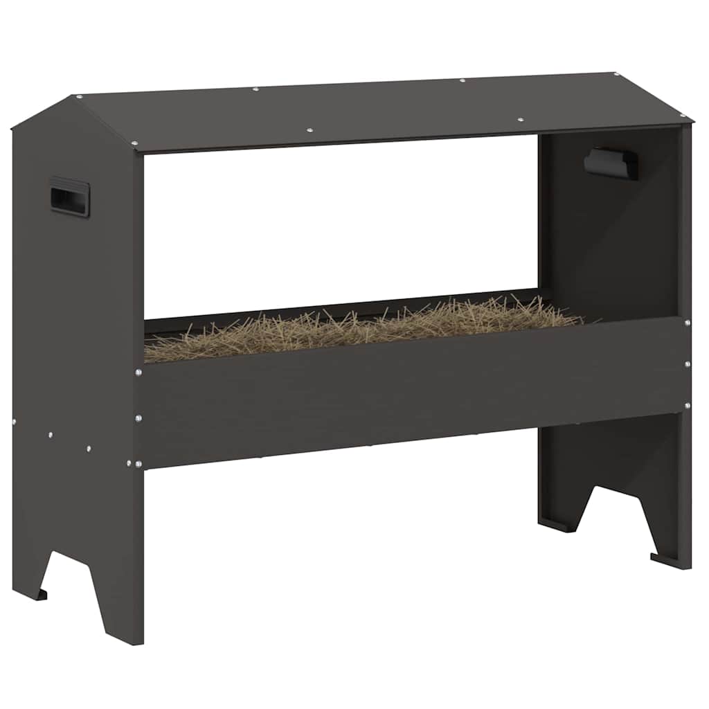 Vidaxl voederbak voor vee zwart 79 x 35 x 62 cm 15 kg