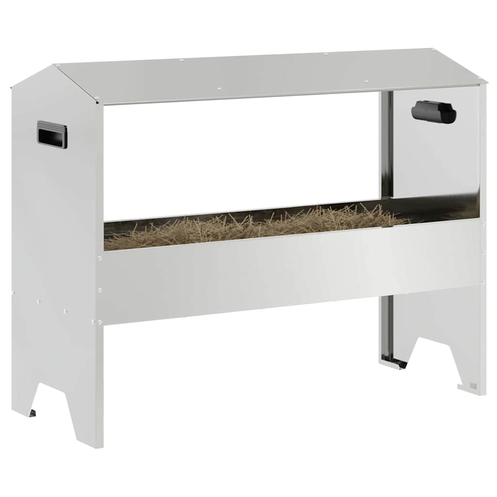 Vidaxl voederbak voor vee zilver 79 x 35 x 62 cm 15 kg