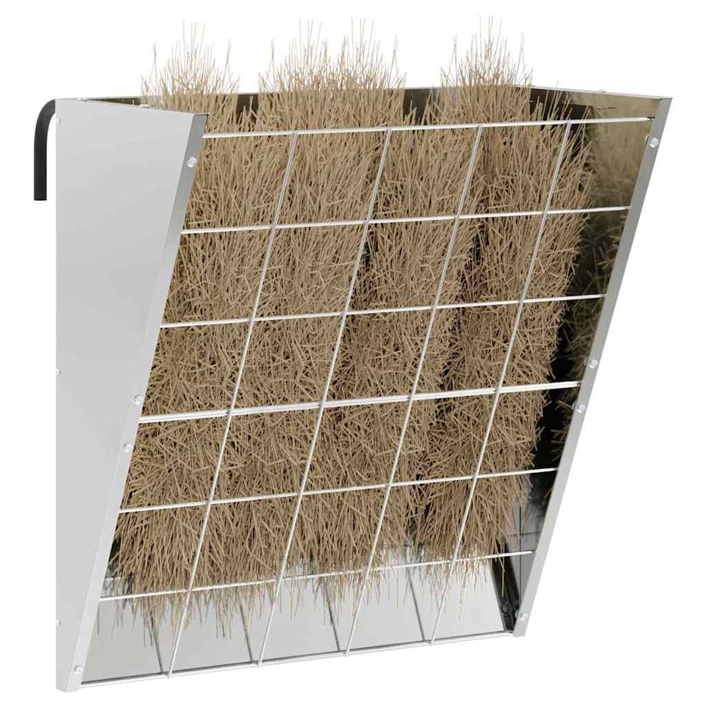 Vidaxl hangend hooi feeder zilver 61 x 33 x 66 cm 5 kg