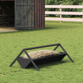 Vidaxl voederbak voor vee zwart 111 x 76 x 38 cm 10 kg
