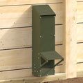 Vidaxl kip voerbak olijf groen 13 x 12 x 51 cm koudgewalst staal