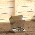 Vidaxl kip voerbak zilver 30 x 30 x 39 cm gegalvaniseerd staal