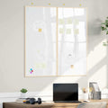 Vidaxl bulletinbord wit 80 x 80 x 1.4 cm massief grenenhout