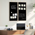 Vidaxl bulletinbord zwart 80 x 80 x 1.4 cm massief grenenhout