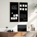 Vidaxl bulletinbord 80 x 80 x 1.4 cm massief grenenhout zwart