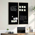 Vidaxl bulletinbord zwart 80 x 80 x 1.4 cm massief grenenhout