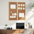 Vidaxl bulletinbord bruin 80 x 80 x 1.4 cm massief grenenhout