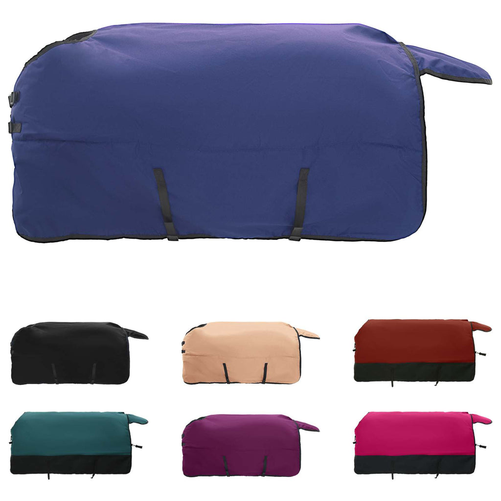 Vidaxl paardendeken donkergroen en zwart 115 cm polyester