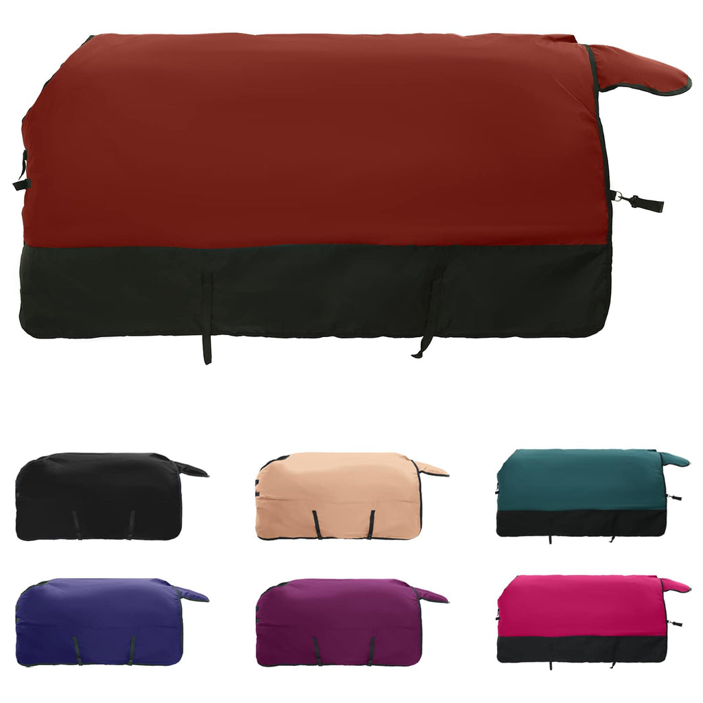 Vidaxl paardendeken donkergroen en zwart 115 cm polyester