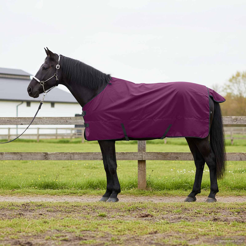 Vidaxl paardendeken donkergroen en zwart 125 cm polyester