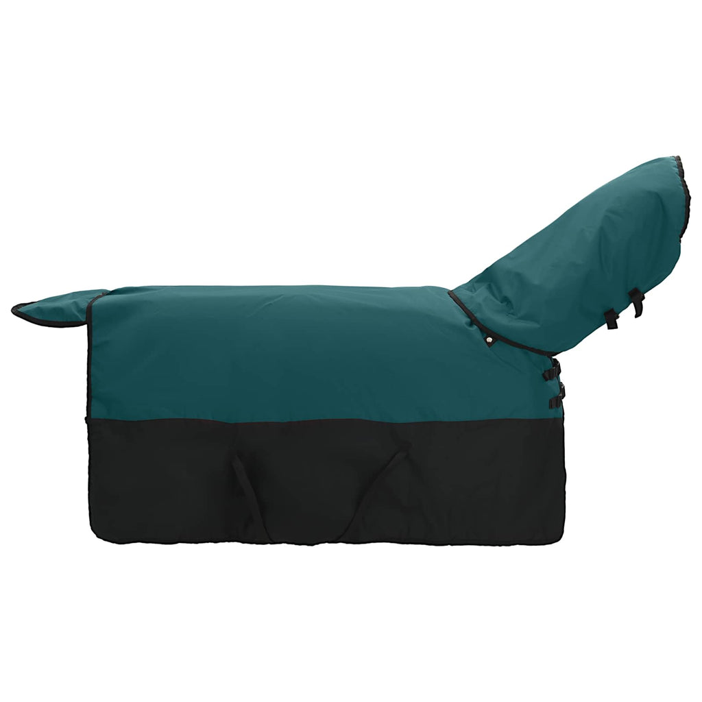 Vidaxl paardendeken donkergroen en zwart 75 cm polyester