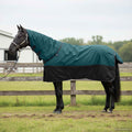 Vidaxl paardendeken donkergroen en zwart 135 cm polyester