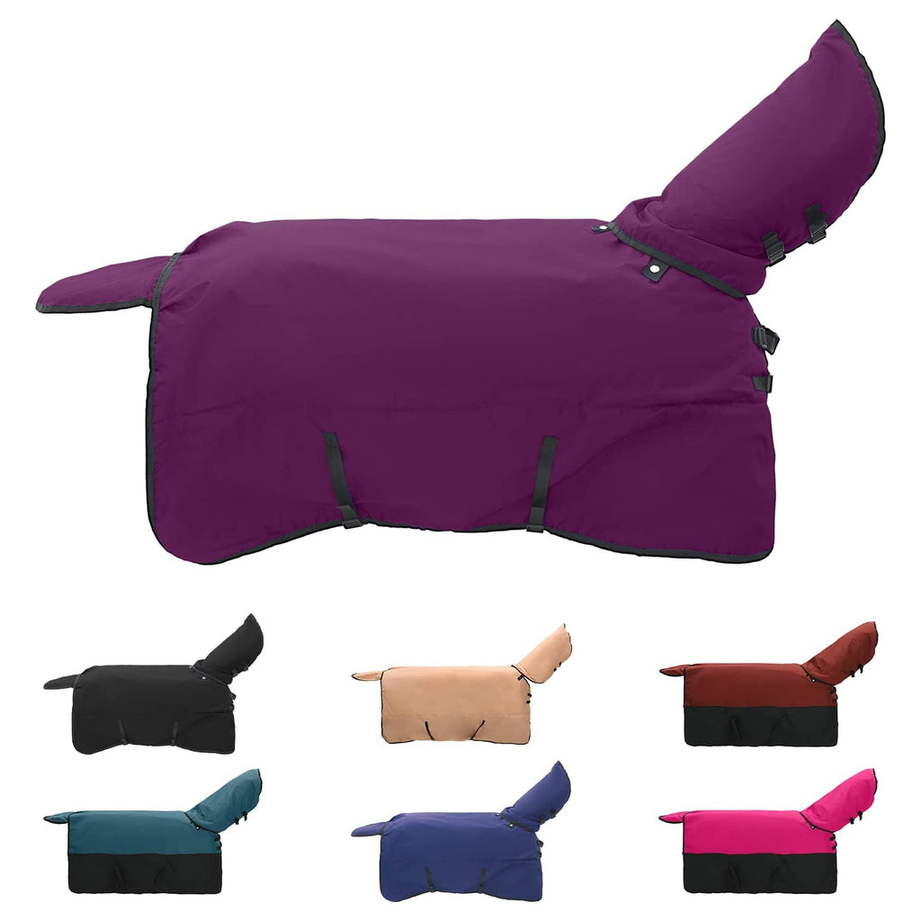 Vidaxl paardendeken donkergroen en zwart 95 cm polyester