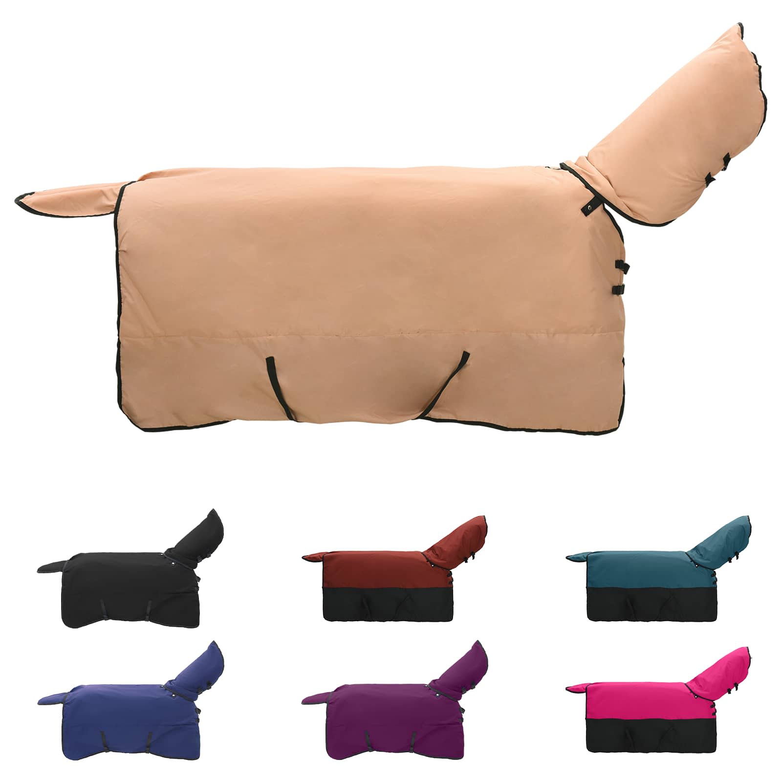 Vidaxl paardendeken cappuccino 125 cm polyester