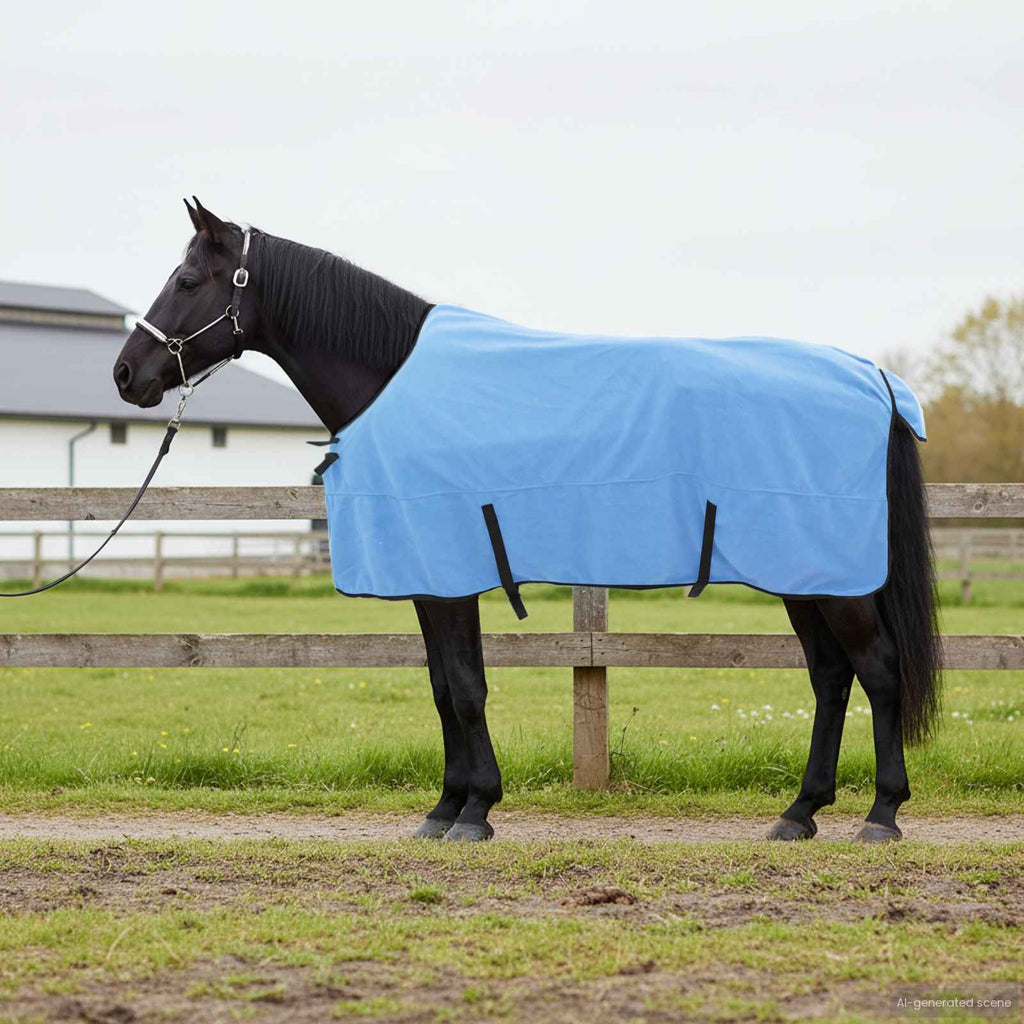 Vidaxl paardendeken volledige aqua polyester