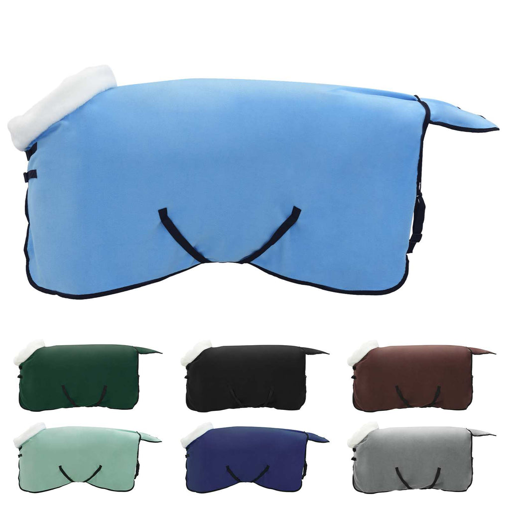 Vidaxl paardendeken volledige aqua 75 cm polar fleece