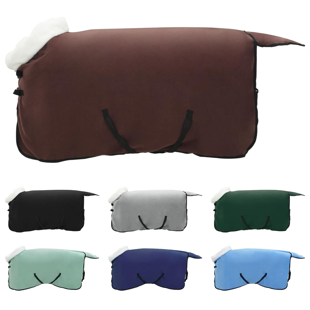 Vidaxl paardendeken volledig donkerbruin 115 cm polar fleece