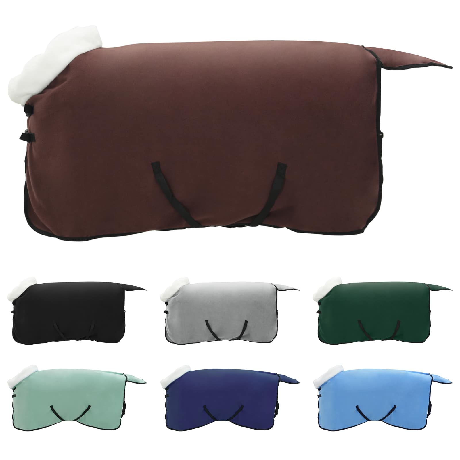 Vidaxl paardendeken volledig donkerbruin 115 cm polar fleece