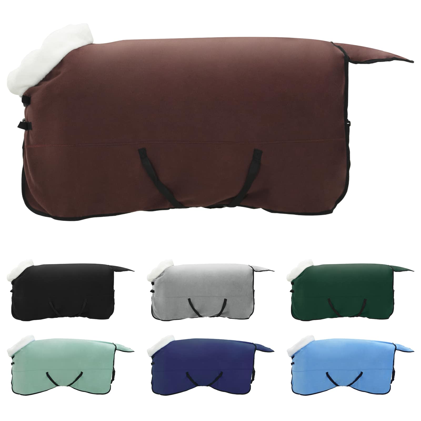 Vidaxl paardendeken volledig donkerbruin 125 cm polar fleece