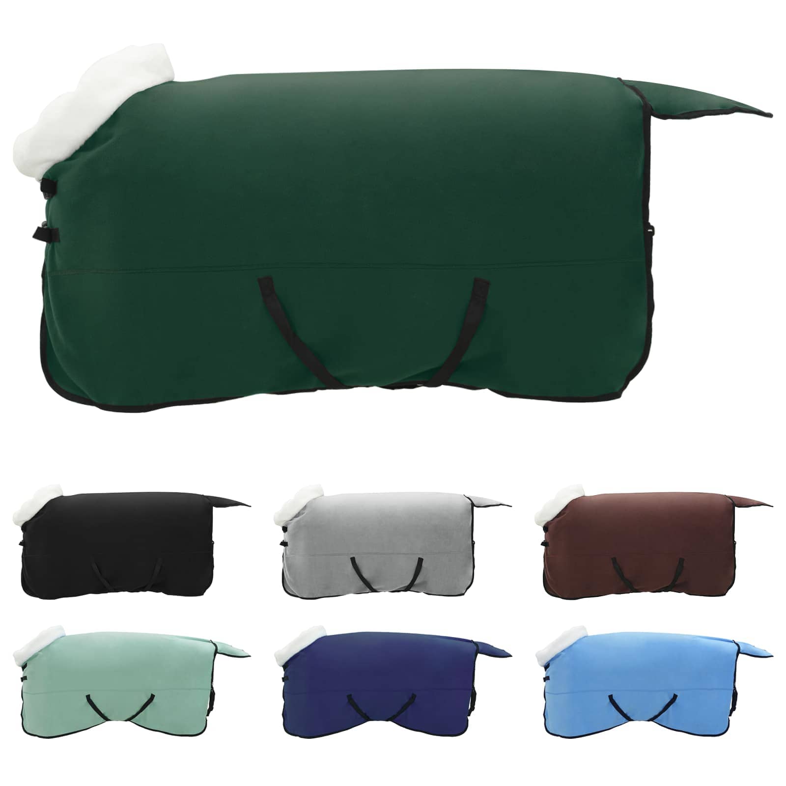 Vidaxl paardendeken volledig donkergroen 145 cm polar fleece