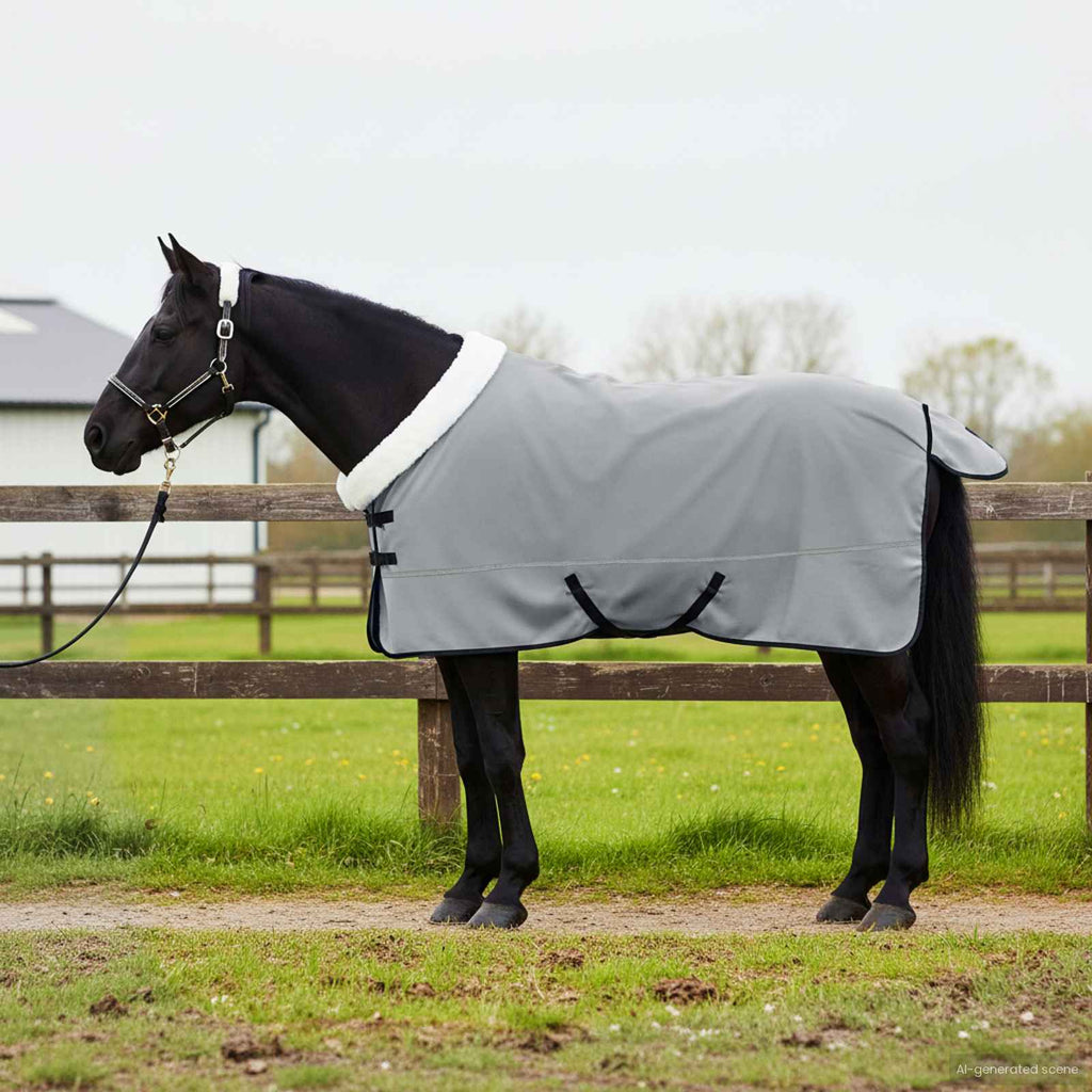 Vidaxl paardendeken volledig donkergroen 125 cm polar fleece