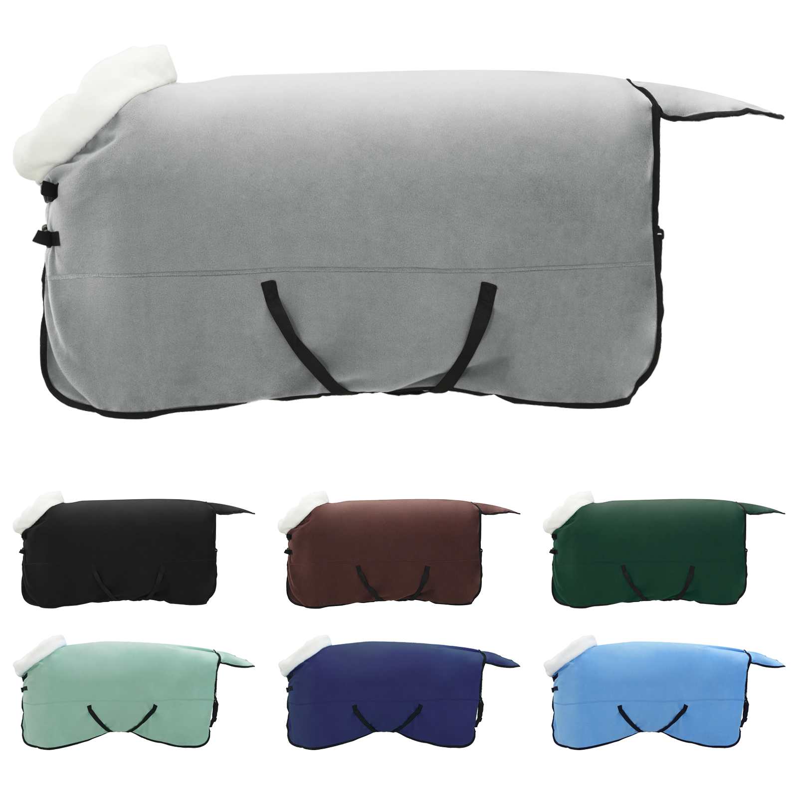 Vidaxl paardendeken volledig donkergroen 155 cm polar fleece